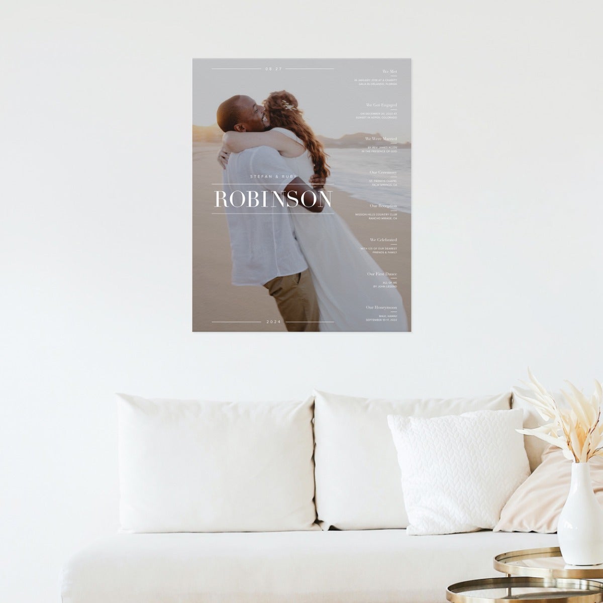 Our Wedding Story Poster Print by Artifact Uprising | Prints