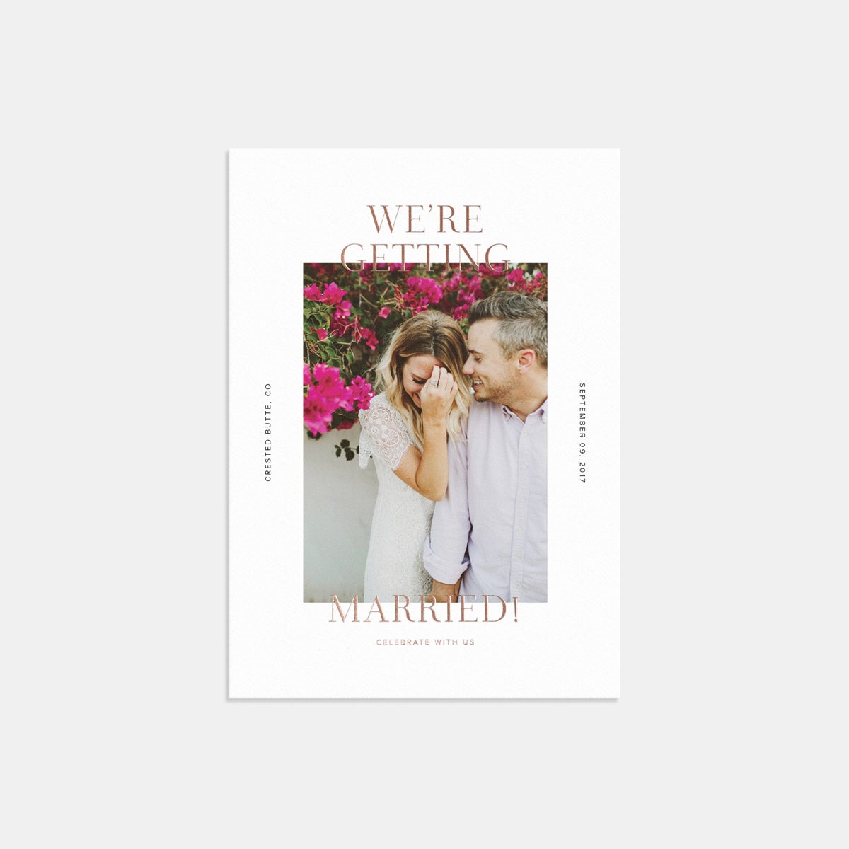 Getting Married Photo Card with Foil by Artifact Uprising | Cards