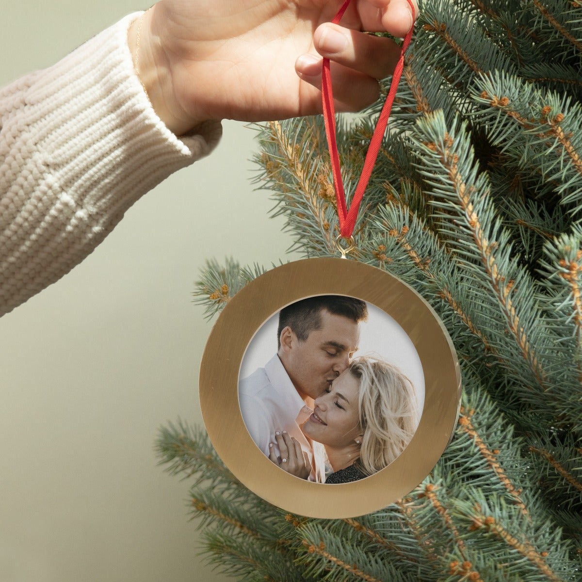 Custom Circle Photo Ornament by Artifact Uprising | Photo Holders